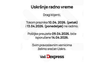 Obaveštenje o radnom vremenu tokom Uskršnjih praznika