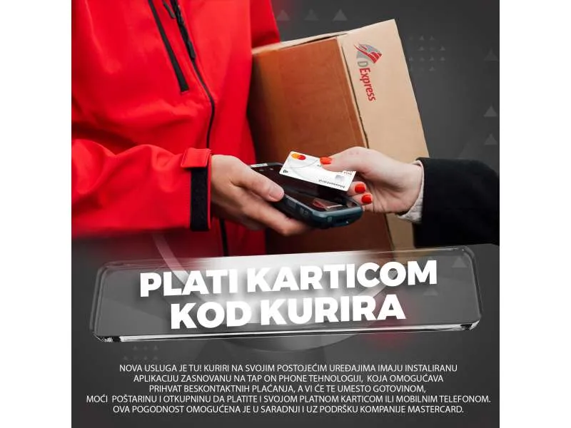 NOVA USLUGA- Plaćanje platnom karticom kod kurira